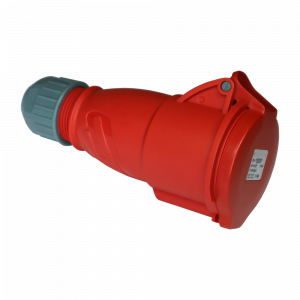 Розетка IEC 309 трехфазная, 32A, 380V, разборная, красная